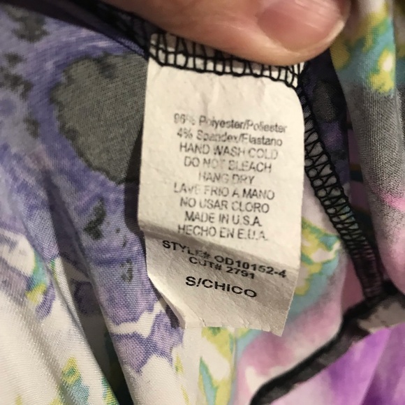 Chico’s Bandeau Maxi Summer Dress Size Small, Bohemian Tie Dye Print, Strapless - Picture 7 of 7